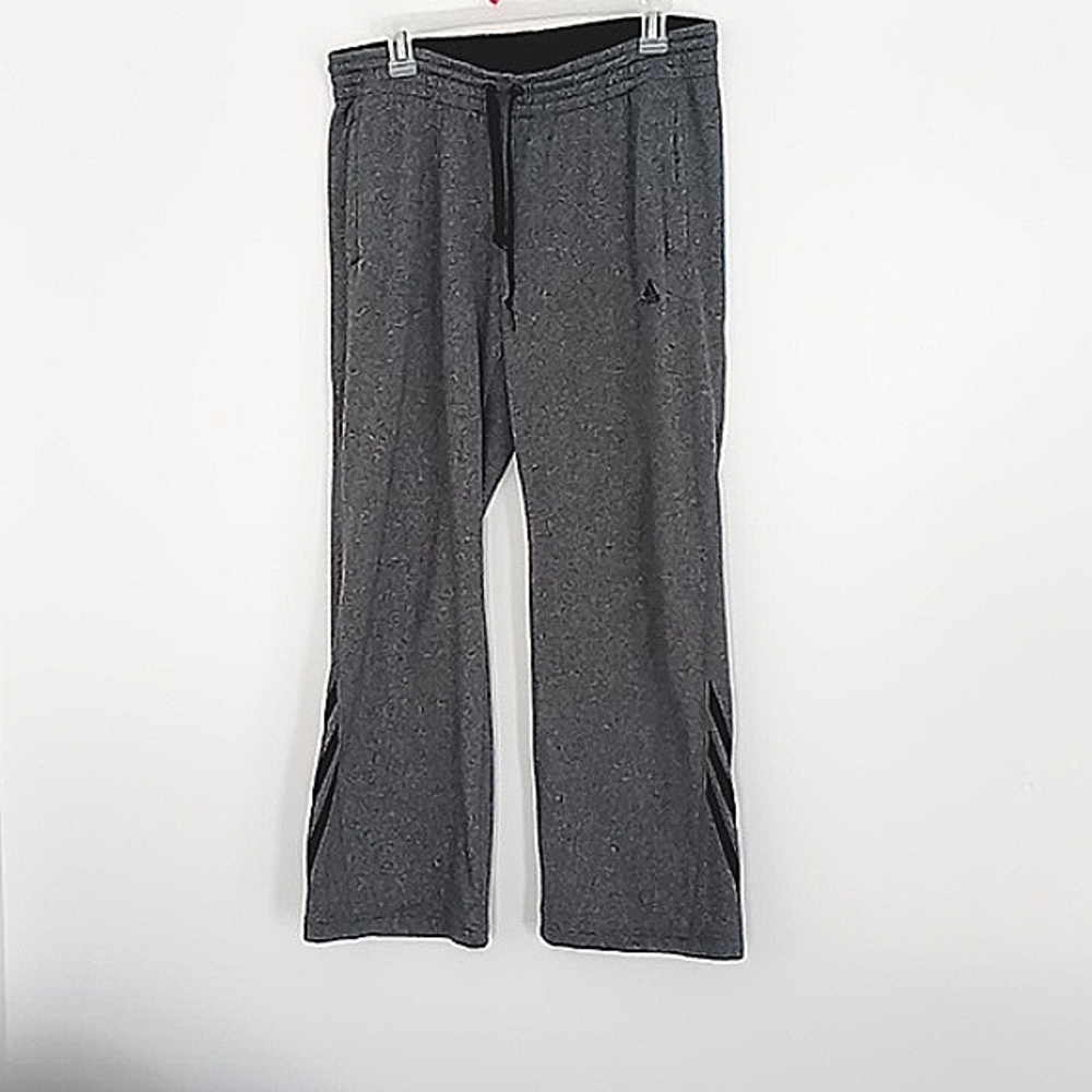 Adidas Gray & Black Climawarm‎ Track Pants Sweatpants Women's Size M Pre-owned
